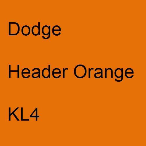 Dodge, Header Orange, KL4.